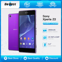 Sony Xperia Z2 D6503 3G Mobile Phone Original Unlocked 20.7MP Camera 5.2" IPS LCD CellPhone Snapdragon 801 Android Phone