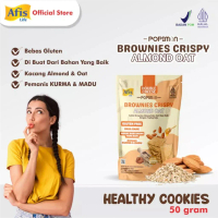 Afis Popimon Brownies Crispy Almond Oat Bebas Gluten- Camilan Sehat Keluarga