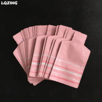 Pink Smell Proof Foil Bag Bottle Shaped Pouch Powder Liquid Heat Sealed Packing Bags For Makeup Cream Samping Small Wrapping