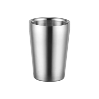 【BOBOLIFE】304不鏽鋼雙層隔熱杯 350ml(不鏽鋼水杯 雙層隔熱杯 防燙 耐摔 鋼杯)