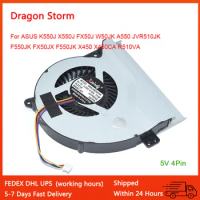 New Laptop CPU Cooling Fan For ASUS K550J X550J FX50J W50JK A550 JVR510JK F550JK FX50JX F550JK X450 X450CA R510VA DC5V 4Pin