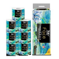潔柔face系列油畫200g廁紙4層加厚可溼水面巾紙擦手紙家用整提