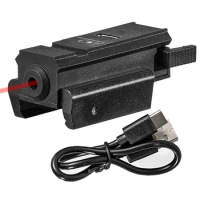 Tactical Red Green Laser Sight USB Rechargeable Weapon Laser Sight for Rifle Handgun Pistol Airsoft Gun Shooting Laser Pointer