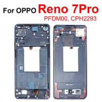 LCD Middle Frame Housing With Side Keys For OPPO Reno 7 Pro 5G PFDM00 CPH2293 LCD Supporting Front Frame Middle Case Parts