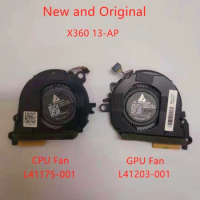 New Original Laptop CPU GPU Cooling Fans for HP Spectre X360 13-AP 13T-AP AP000 AP013dx L41203 L41175 L41174-001 Graphics Card F