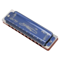 Easttop Harmonica 10 Holes Blues Mouth Organ Musical Instruments Key Of C Black Professional Instruments Harmonica Good Gift