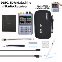 DSP2 SDR Malachite Radio Receiver 3.5-inch Touch LCD Digital Portable Radio New Firmware 2.30 Generation AM FM Stereo Radio