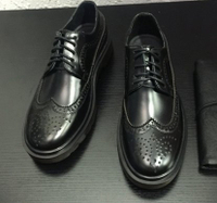 韓國 GD 歐美訂製 走秀鞋款  高品質  馬丁 雕花 皮鞋 厚底  低筒