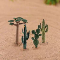 Mini Cactus Decor Colorful Smooth Surface Mini Landscape PVC Cactus Ornament Miniature Cactus Ornament Cactus Ornament