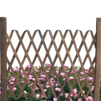 Garden Trellis Expanding Retractable Wooden Fence Foldable Freestanding Trellis Plant Support Climbing For Garden Lawn Decor