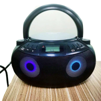 Multifunction CD Player Double Horn Bluetooth Speaker Portable FM Radio Learning Machine MP3 Music Stereo CD Player Caixa De Som