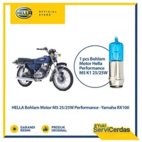 Bohlam Motor Hella Yamaha RX100 M5 12V 25/25W P15d-25-1 4500K Performance - Lampu Motor