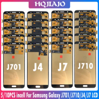 5/10PCS incell Screen For Samsung Galaxy J4 J400 J7 J700 LCD Display Touch Screen Digitizer For Samsung J701 J710 LCD Display