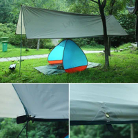 Lvju 3x6m Ultra Light Rain Fly Tent Tarp, Waterproof Coating Camping Shelter Canopy Rainfly, Lightweight Tarp-10 x 20 FT