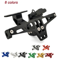 For Suzuki drz 400 sm RMX250 RMZ250 RMZ450 Universal Motorcycle Rear License Plate Mount Holder and Adjustable Angle License