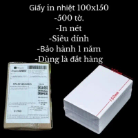 ￼Giấy In Nhiệt Tự Dính A6 Tệp 500 tờ Có Sẵn Lớp Dán, In Đơn