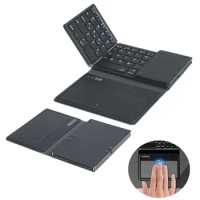 Touchpad Keyboard Bluetooth-compatible for iPad Xiaomo Lenovo Foldable Desktops Tablet Keyboard Teclado Wireless Mini Keyboard