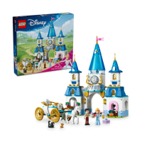 【LEGO 樂高】迪士尼公主系列 43275 灰姑娘的城堡和馬車(仙履奇緣 兒童玩具 禮物)