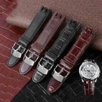 Genuine Leather Watch Strap For Swatch YRS403 412 402G watch band 21mm watchband men curved end watches bracelet