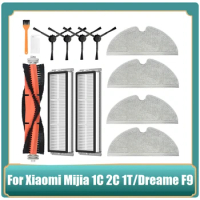 13PCS Replacement Kit For Xiaomi Mijia 1C 2C 1T Mi Robot Vacuum Mop Dreame F9 Vacuum Filter Main Side Brush Mop Cloth