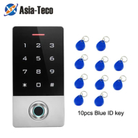Backlight Waterproof Touch key 10000 user 125khz RFID Fingerprint Access Control Electronic Door Lock Electric Gate Opener