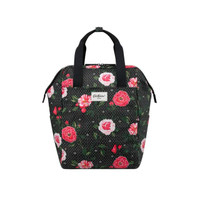 กระเป๋า Backpack Nappy Changing Bag ลาย Tea Rose สีดำ
