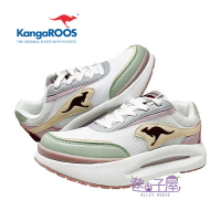 KangaROOS美國袋鼠鞋 寬楦 貝果鞋 女鞋 BREAK 機能潮流運動鞋 [KW31755] 粉綠黃【巷子屋】