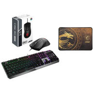 【MSI 微星】GK50 Low Profile 短軸機械式電競鍵盤搭GM31有線電競滑鼠GD21電競滑鼠墊(#GK50 #GM31 #短軸)