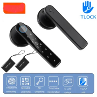 TY TTK APP Control Door Locks Biometric Fingerprint Locker BT Smart Entry Home Handle App Unlock Digital Intelligent Lock