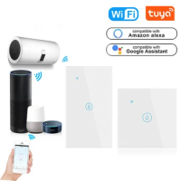 Tuya EU&amp;US Standard Smart Wifi Boiler Switch 20A Wifi Water Heater Control Switch Compatible with Alexa Google Home