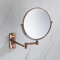 Bath Gold Mirrors Bathroom Girls Round Self Haircut Shower Magnifying Mirror Cabinet Wall Mounted Miroir Douche Mirrors LG50JZ