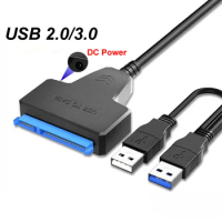 SATA To USB 3.0 2.0 Easy Drive Cable USB 3.0 To Sata III Hard Disk Adapter External 2.5 Inch HDD SSD Hard Drive Adapter Power DC