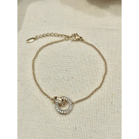SCARLET Gelang Xuping Titanium Rose Gold Infinity Ring Wanita Fashion Anti Luntur Anti Karat