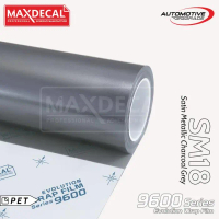 Ready - MAXDECAL 96 SM18 Satin Metal DARK GREY Premium Car Wrap Lembayung Evolution PET Liner Sticke