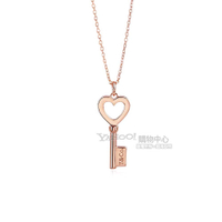 Tiffany&amp;Co. 愛心鑰匙18K玫瑰金項鍊