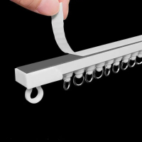 （ISG)  Strong Self Adhesive Curtain Track Without Punching Nano Silent Sliding Track Top Mounted Sid
