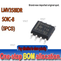 5PCS 100% New original spot LMV358IDR SOP8 MV358I 1MHZ operational amplifier IC LOW-VOLTAGE RAIL-TO-RAIL OUTPUT OPERATIONAL