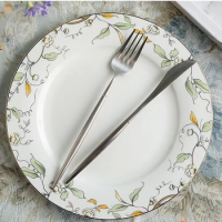 10 Inch, Plain White Bone China Dinner Plate, Ceramic Buffet Dishes, Pottery Serving Tray for Buffet and Dinner