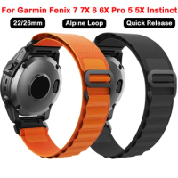 22mm 26mm Nylon Quick Release Strap Wristband For Garmin Fenix 6 6X 7 7X Pro 5 5X Plus Instinct Tactix Delta Watch Band Bracelet