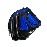 【MIZUNO 美津濃】棒球手套捕手手套DIAMOND ABILITY全牛皮黑X寶藍色(1ATCH24400)