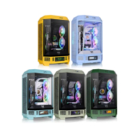 【Thermaltake 曜越】透視The Tower 300 小型機殼m-ATX容納8顆風扇 支援420水冷 蜂芒黃(CA-1Y4-00S4WN-00)