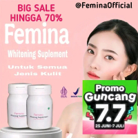 [TERLARIS] SUPLEMEN FEMINA WHITENING GLUTATHIONE | MEMUTIHKAN KULIT DAN WAJAH | MENCERAHKAN