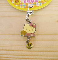 【震撼精品百貨】Hello Kitty 凱蒂貓 KITTY吊飾拉扣-年度限定版-1994年-向日葵 震撼日式精品百貨
