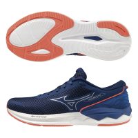 MIZUNO 美津濃 慢跑鞋 男鞋 運動鞋 緩震 一般型 寬楦 WAVE REVOLT 3 藍 J1GC238553