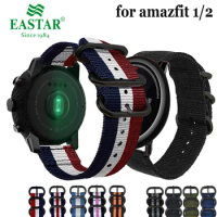 Eastar Nylon Woven Watch Band Colorful Replacement With Buckle Strap for Amazfit Bip for Xiaomi Huami Amazfit Pace Bracelet 22mm