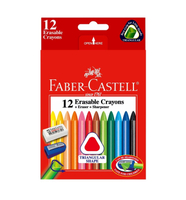 德國 Faber-Castell 輝柏 122612 三角擦擦蠟筆 (12色)