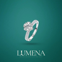 [Lumena] Bloom 1.0 Carat Moissanite Diamond Adjustable White Gold Plated 925 Silver Ring