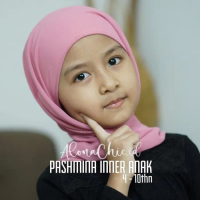 Pashmina Inner Anak 2in1 Babydoll Premium Original by alonachic.id - Dusty Pink