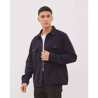 VALINO Jaket Overshirt Biru Navy Pria - V-DLCO12-M9 XL