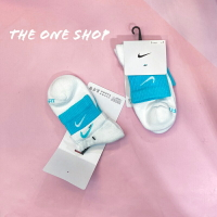 TheOneShop NIKE 襪子 雙層 雙色 拼接 短襪 踝襪 籃球襪 運動襪 白襪 白藍 1雙 DH4058-103